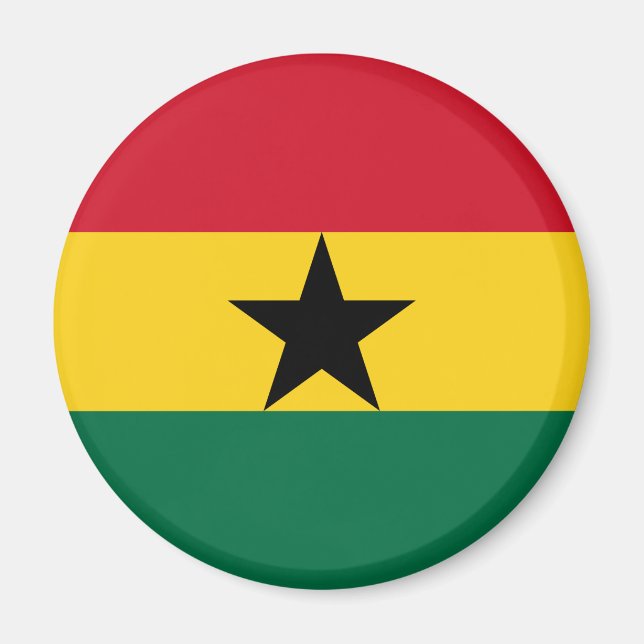 Ghana Flagga Magnet (Framsidan)