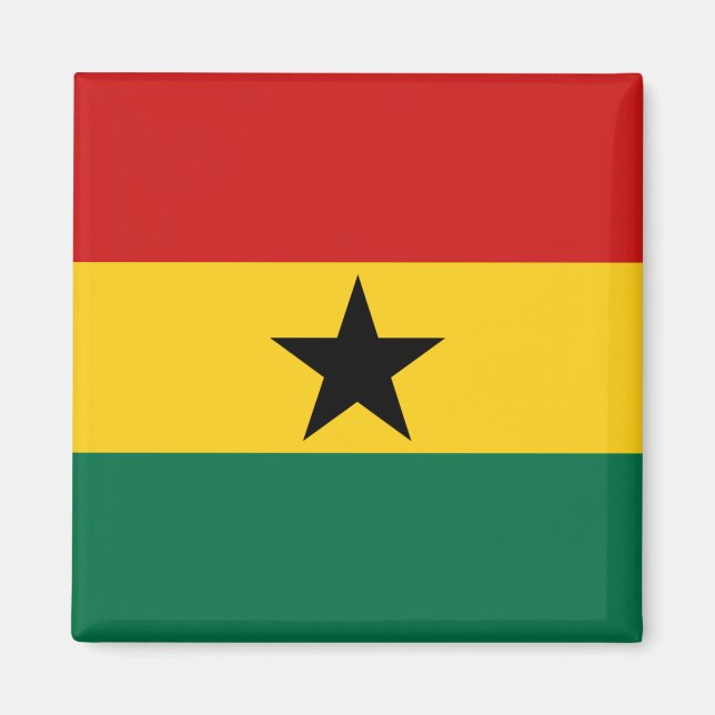Ghana Flagga Magnet (Framsidan)