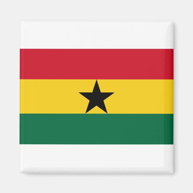 Ghana Flagga Magnet (Framsidan)