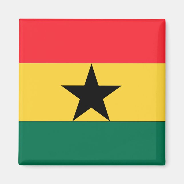 Ghana Flagga Magnet (Framsidan)