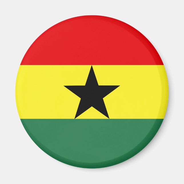 Ghana Flagga Magnet (Framsidan)