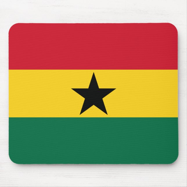 Ghana flagga Mousepad Musmatta (Framsidan)