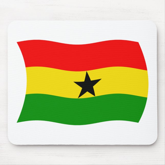Ghana Flagga Mousepad Musmatta (Framsidan)