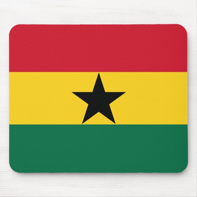 Ghana flagga Mousepad Musmatta (Framsidan)