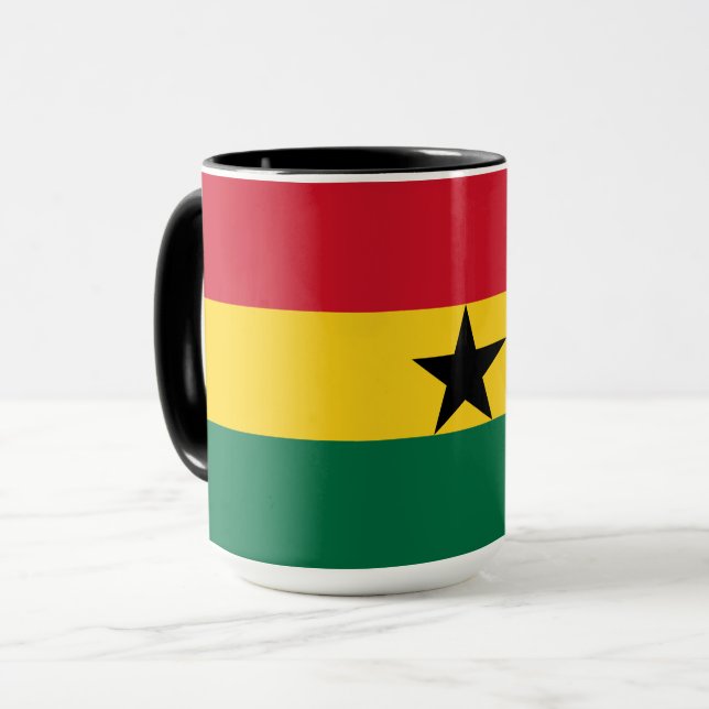 Ghana flagga mugg (Framsida vänster)
