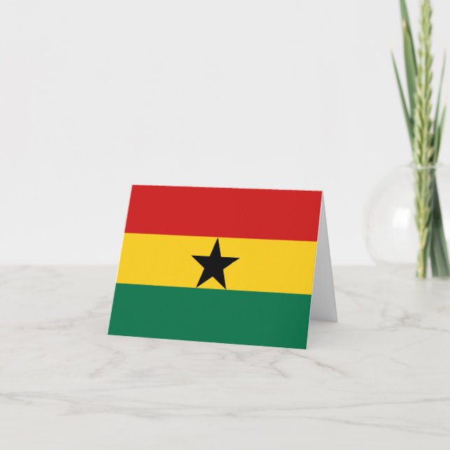 Ghana Flagga Notekort Kort (Framsida)