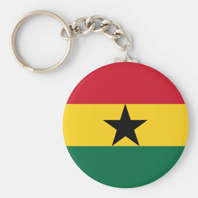 Ghana Flagga Nyckelring (Framsidan)