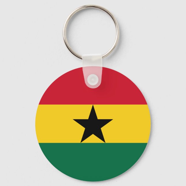 Ghana Flagga Nyckelring (Framsida)