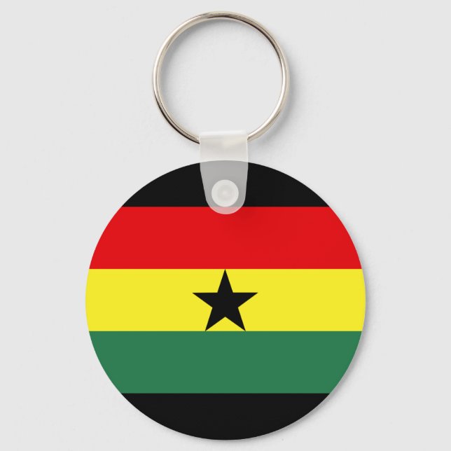 Ghana Flagga Nyckelring (Framsida)