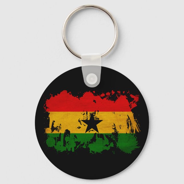 Ghana Flagga Nyckelring (Framsida)
