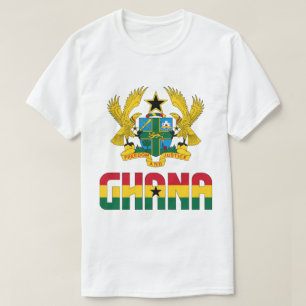 Ghana Flagga och Jacka av Arm Patriotic T Shirt