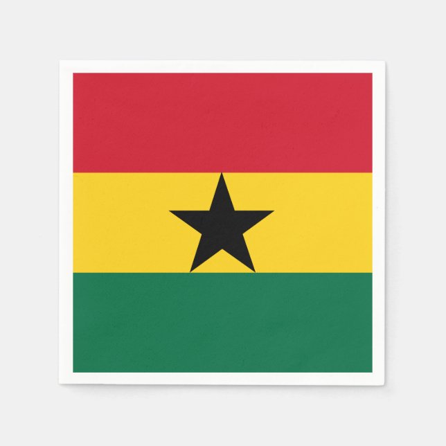 Ghana Flagga Pappersservett (Framsidan)