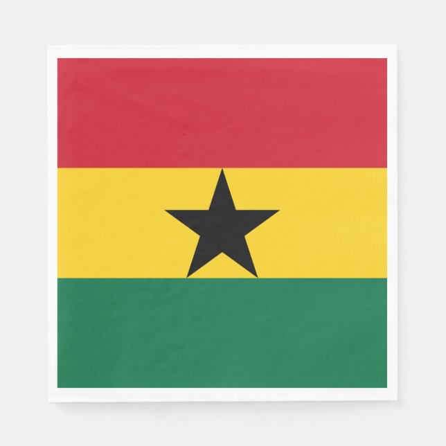 Ghana Flagga Pappersservett (Framsidan)