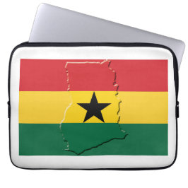 GHANA Flagga Patriotic Computer Karta Laptop Fodral