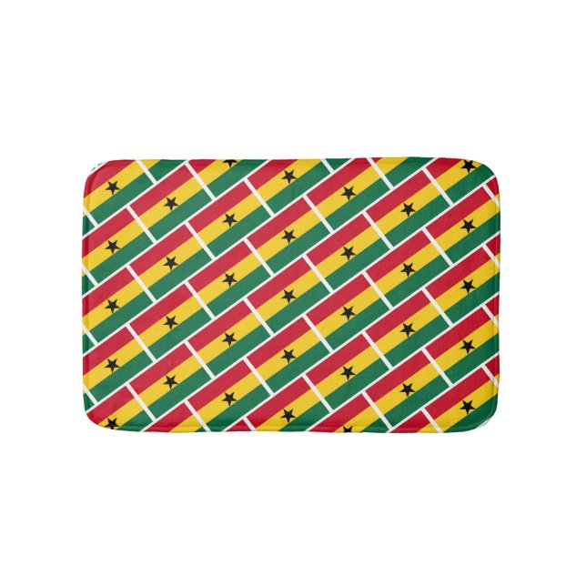 GHANA FLAGGA Patriotic Geometric Modern Badrumsmatta (Framsidan)