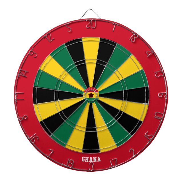 Ghana Flagga Patriot's Bullseye Darttavla (Framsidan)
