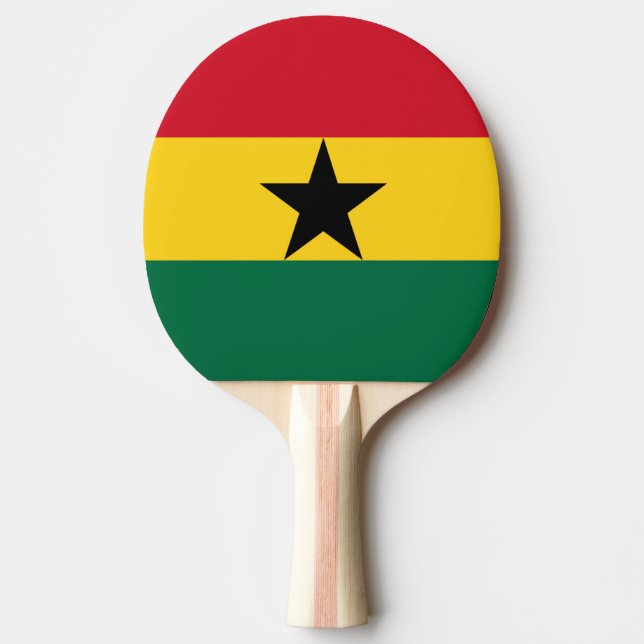 Ghana flagga pingisracket (Framsidan)