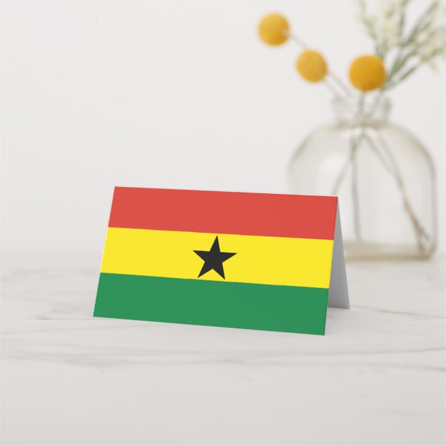 Ghana flagga placeringskort (Framsida)