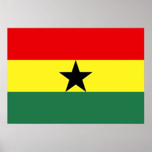 Ghana flagga poster