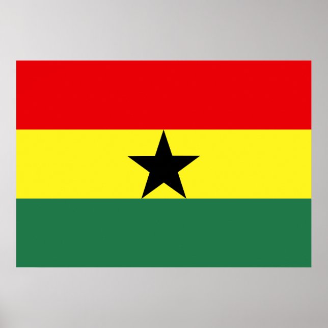 Ghana Flagga Poster (Framsidan)