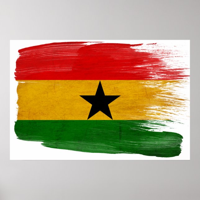 Ghana Flagga Poster (Framsidan)