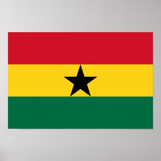 Ghana Flagga Poster (Framsidan)