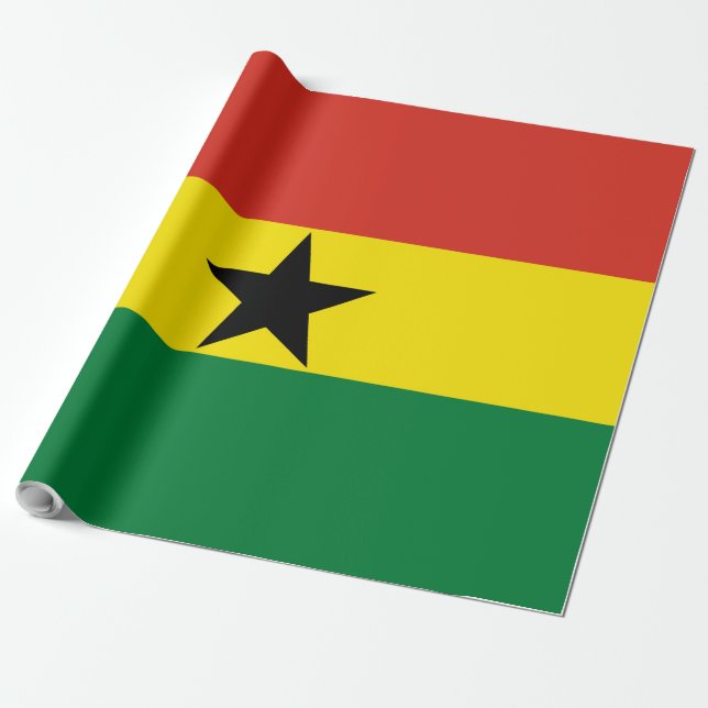 Ghana flagga presentpapper (Utrullad)