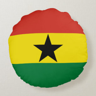 Ghana flagga rund kudde