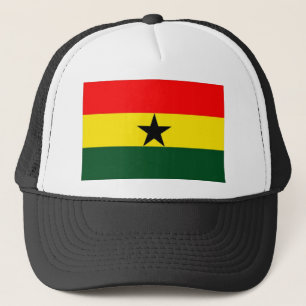 GHANA FLAGGA SOM ÅKER LASTBIL LOCKET TRUCKERKEPS