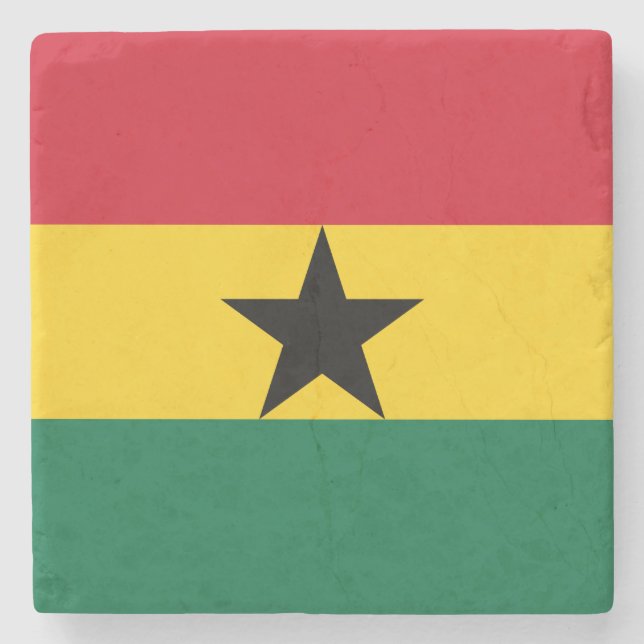 Ghana Flagga Stenunderlägg (Framsidan)