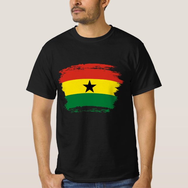 Ghana flagga t shirt (Framsida)