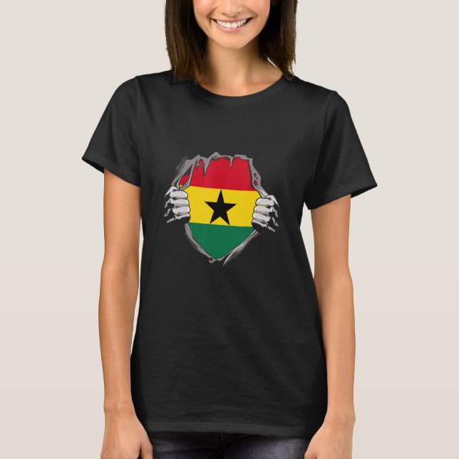 Ghana Flagga T Shirt (Framsida)