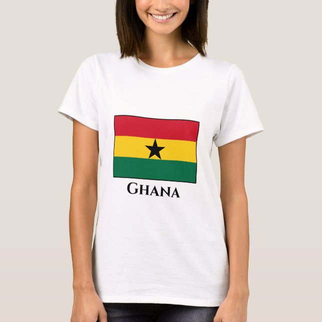 Ghana Flagga T Shirt (Framsida)