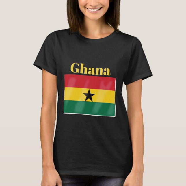 Ghana Flagga T Shirt (Framsida)