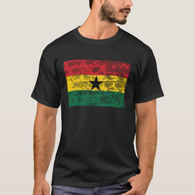 Ghana flagga t shirt (Framsida)