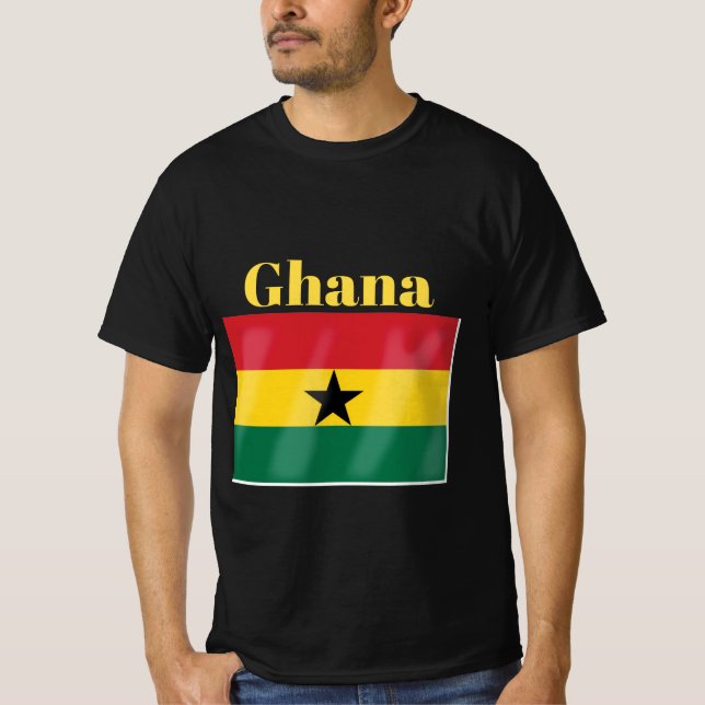 Ghana Flagga T-Shirt (Framsida)