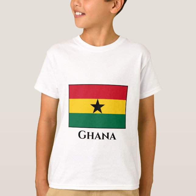 Ghana Flagga T Shirt (Framsida)
