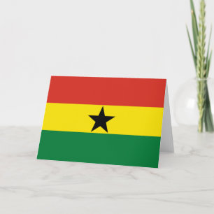 Ghana flagga tack kort