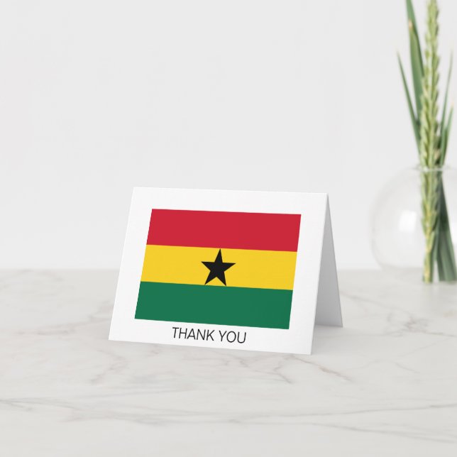Ghana Flagga Tack Kort (Framsida)