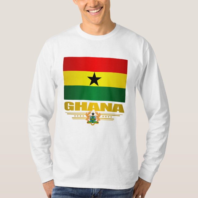 Ghana Flagga Tee Shirt (Framsida)