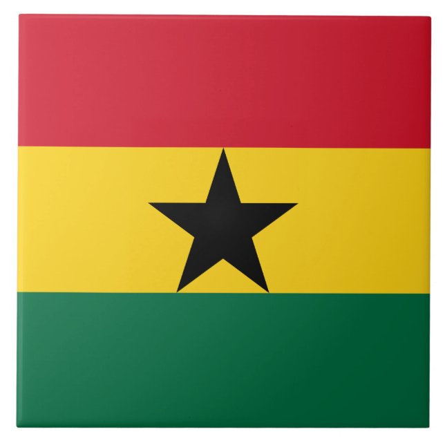 Ghana Flagga Tile Kakelplatta (Framsidan)