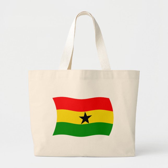Ghana Flagga Tote Bag Jumbo Tygkasse (Framsidan)