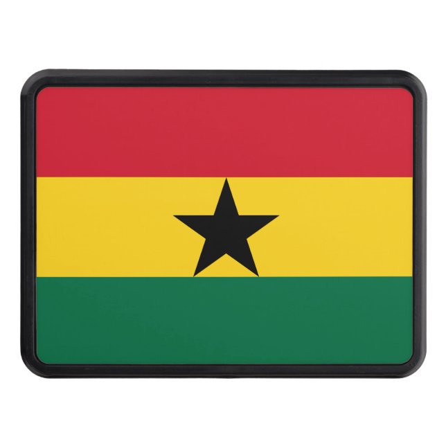 Ghana flagga Trailer Hitch Cover Dragkroksskydd (Framsidan)