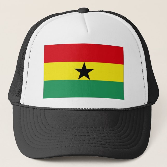 Ghana Flagga Truckerkeps (Framsida)
