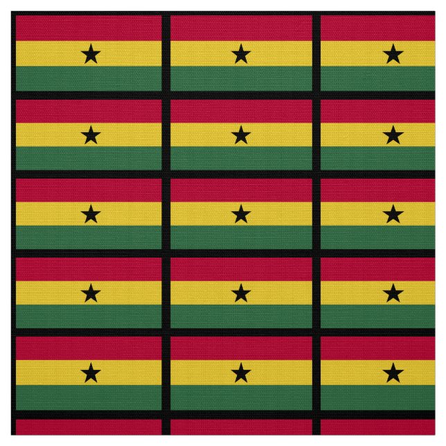 Ghana flagga tyg (Provkarta)