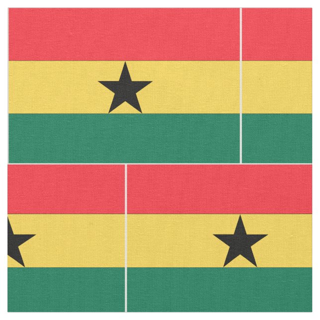 Ghana Flagga Tyg (Närbild)