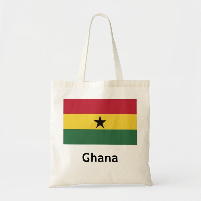 Ghana Flagga Tygkasse (Framsidan)