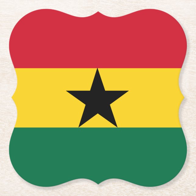 Ghana Flagga Underlägg Papper (Framsida)