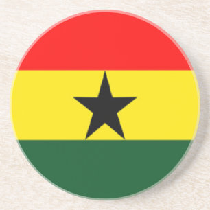 Ghana flagga underlägg sandsten