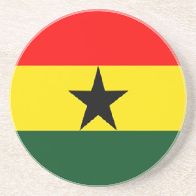 Ghana flagga underlägg sandsten (Framsidan)